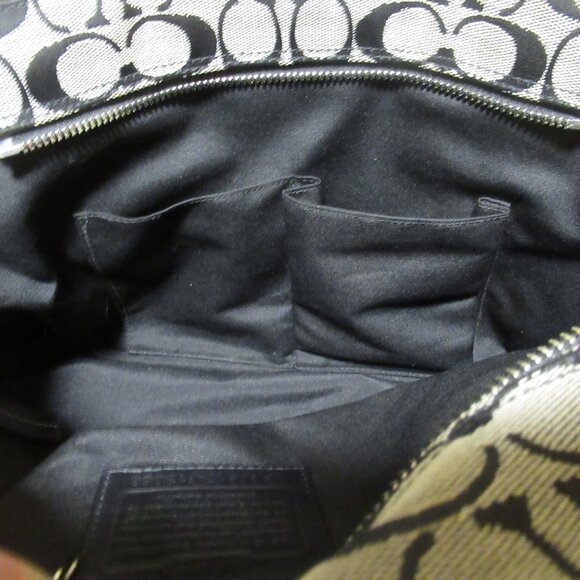 COACH Hampton black signature carryall satchel braided - Picture 14 of 14